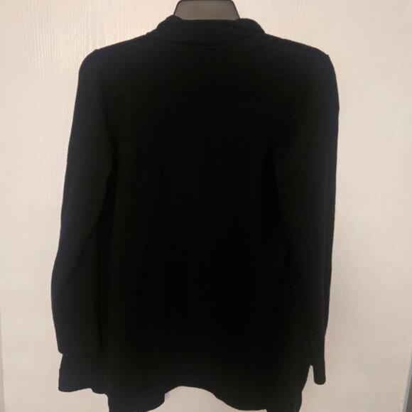 Talbots black merino wool open cardigan Size X - Picture 2 of 4
